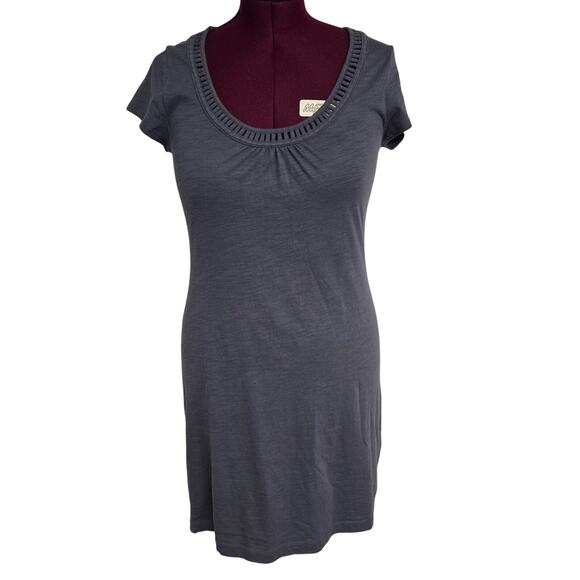 Women's Banana Republic Slate Blue Cut-Out Collar Shirt Dress | Size Medium - Picture 1 of 9